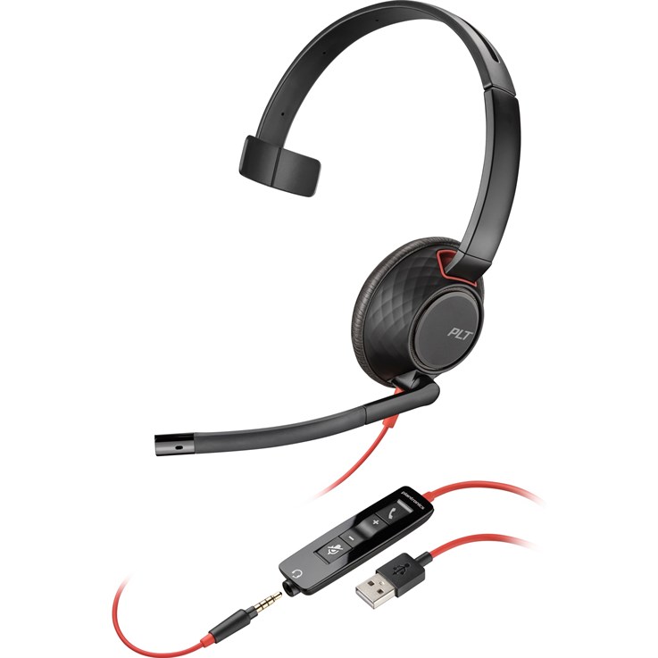 Poly Blackwire 5210 Monaural USB-A Headset