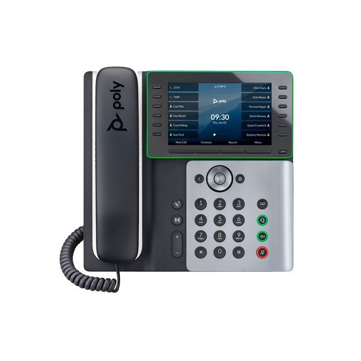 HP Poly Edge E500 IP Phone and PoE-enabled
