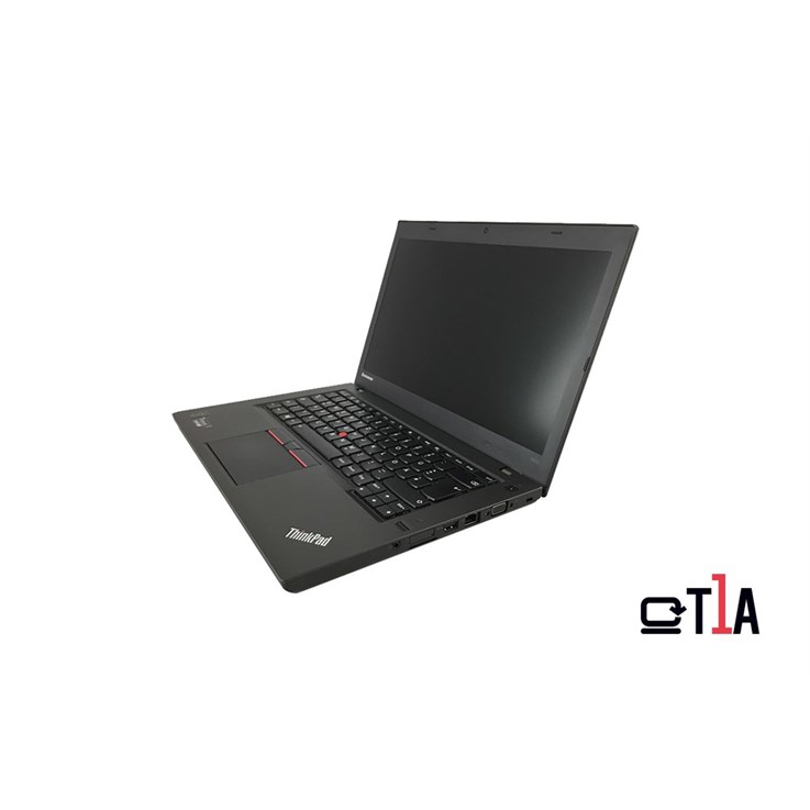 T1A Lenovo ThinkPad T450 Refurbished Intel® Core™ i5 i5-5300U Laptop 35.6 cm (14") HD+ 8 GB DDR3L-SDRAM 256 GB SSD Windows 10 Pro UK English Black