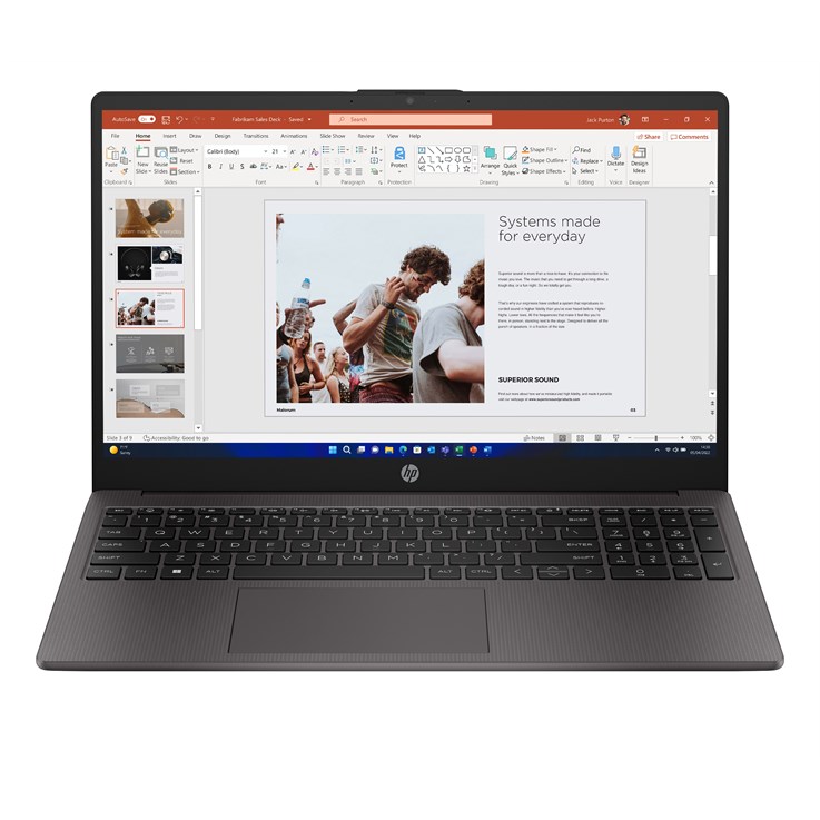 HP 255 G10 AMD Ryzen™ 5 7530U Laptop 39.6 cm (15.6") Full HD 8 GB DDR4-SDRAM 256 GB SSD Wi-Fi 6 (802.11ax) Windows 11 Home Silver