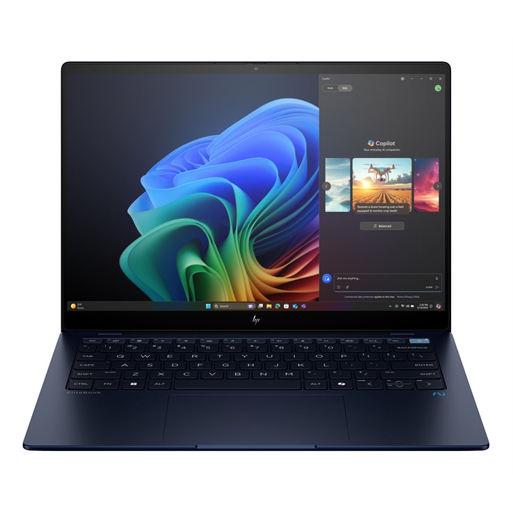 HP EliteBook Ultra 14 inch G1q Notebook AI PC Qualcomm Snapdragon X1E-78-100 Laptop 35.6 cm (14") Touchscreen 2.2K 16 GB LPDDR5x-SDRAM 1 TB SSD Wi-Fi 6E (802.11ax) Windows 11 Pro Blue