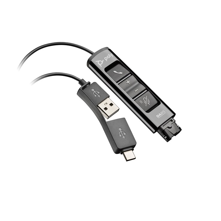 Poly DA85 USB to QD Black Adapter TAA