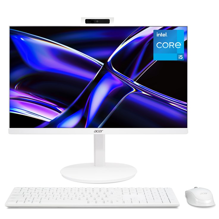 Acer Aspire C27-A All-in-One Desktop - Intel Core i5-13420H, 8GB, 1TB SSD, Integrated Graphics, 27" Full HD, Windows 11, White