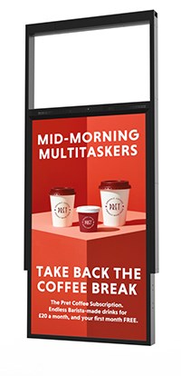 Allsee Technologies UDS55HD8 Signage Display Double sided totem 139.7 cm (55") Wi-Fi 3500 cd/m² Full HD Black Built-in processor Android 7.1 24/7