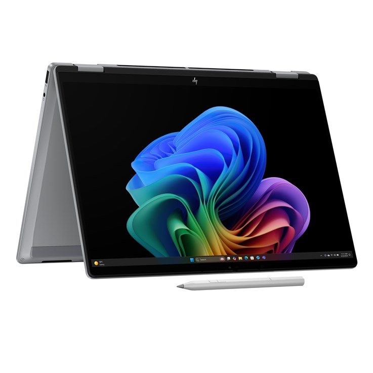 HP OmniBook X Flip 14-fk0002na Copilot+ PC AMD Ryzen AI 7 350 Hybrid (2-in-1) 35.6 cm (14") Touchscreen 3K 16 GB LPDDR5x-SDRAM 1 TB SSD Wi-Fi 7 (802.11be) Windows 11 Home Silver