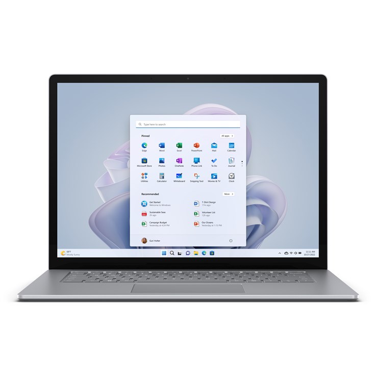 Microsoft Surface Laptop 5 Intel® Core™ i7 i7-1265U 38.1 cm (15") Touchscreen 8 GB LPDDR5x-SDRAM 512 GB SSD Wi-Fi 6 (802.11ax) Windows 11 Pro UK English Platinum