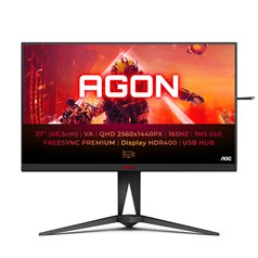 AOC AGON AG275QXN/EU LED display 68.6 cm (27") 2560 x 1440 pixels Quad HD Black, Red