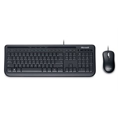 Microsoft Wired Desktop 600 keyboard Mouse included Universal USB Black