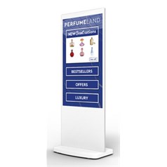 Allsee Technologies L55HD9-TW Signage Display Totem design 139.7 cm (55") LCD Wi-Fi 450 cd/m² Full HD White Touchscreen Built-in processor Android 7.1 24/7