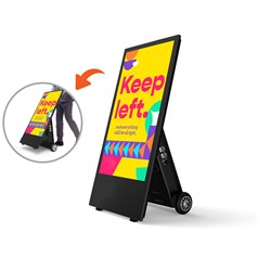 Allsee Technologies HOAB43HD8 Signage Display Digital A-board 109.2 cm (43") Wi-Fi 1500 cd/m² Black Built-in processor Android 7.1 24/7