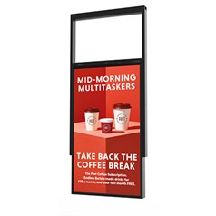 Allsee Technologies UDS55HD8 Signage Display Double sided totem 139.7 cm (55") Wi-Fi 3500 cd/m² Full HD Black Built-in processor Android 7.1 24/7