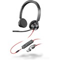 Poly Blackwire 3325 Stereo USB-C Headset +3.5mm Plug +USB-C/A Adapter